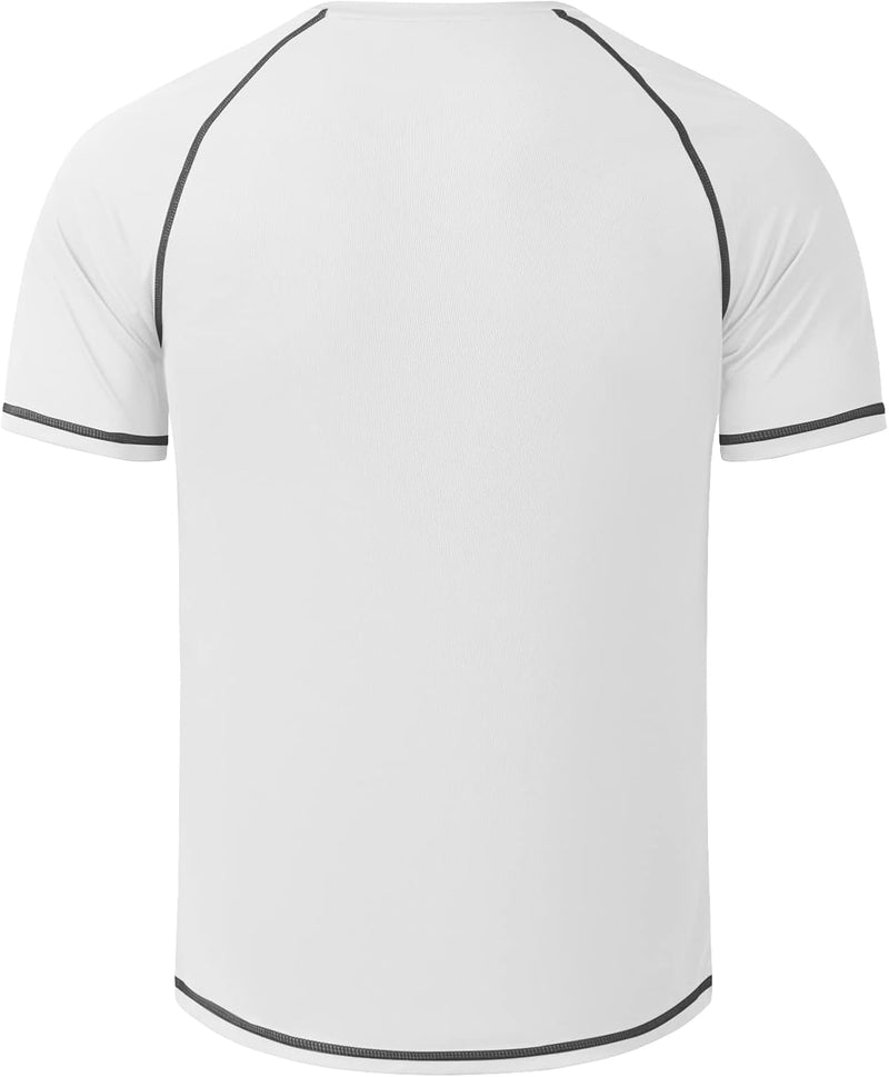 Herren grosse grössen Übergrösse Schwimmshirt Rash Guard Männer Schutz Beach T-Shirt Shortsleeve, XX