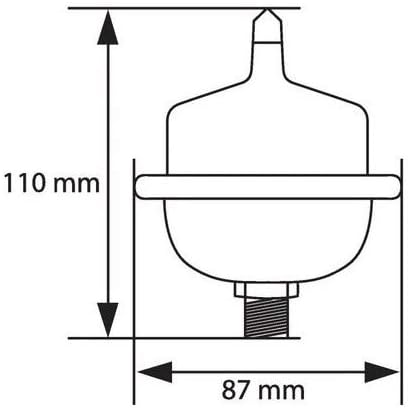 Flamco Flexofit S R1/2" M 2,0 bar, Druckstossdämpfer, Druckerhöhung, Druckreduzierung, Butylmembran,