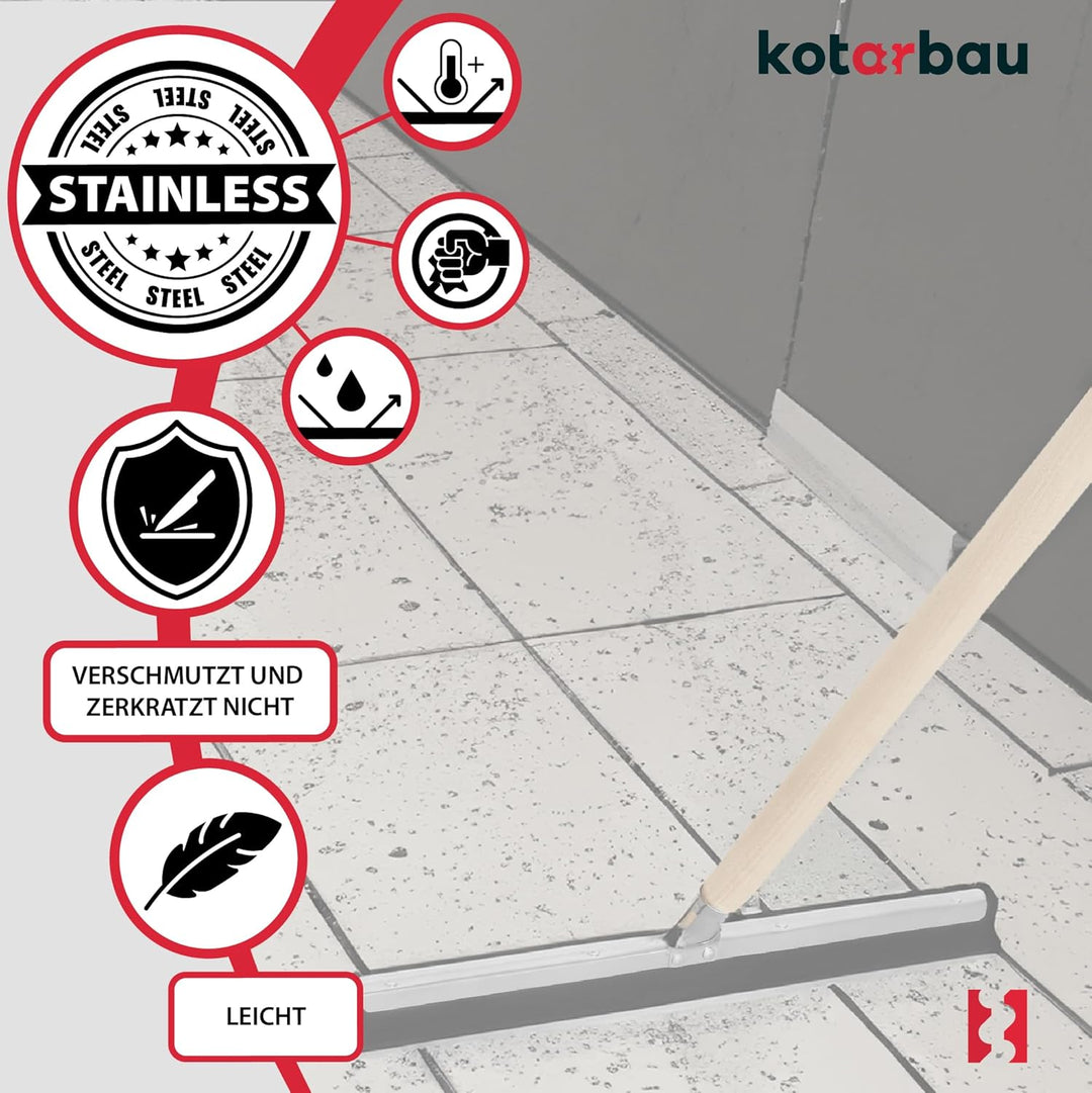 KOTARBAU® Gummiabzieher - Wasserschieber - 75 cm – Bodenabzieher - Schaumstoff-Wasserabzieher – für