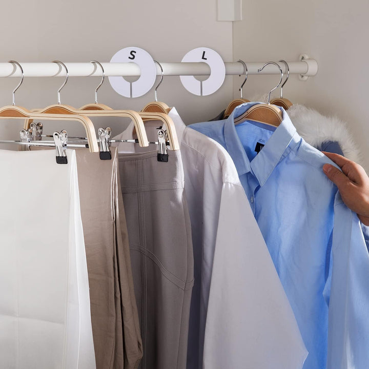 JEEZAO 40 Stück Kleiderbügel Grössentrenner Grössenfinder für Babykleidung,Grössenreiter für Gardero