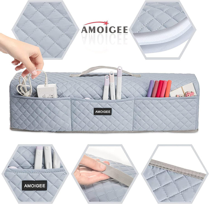 AMOIGEE Gepolsterter Staubschutz, kompatibel mit Cricut Explore Air 2 (Grau), Grau