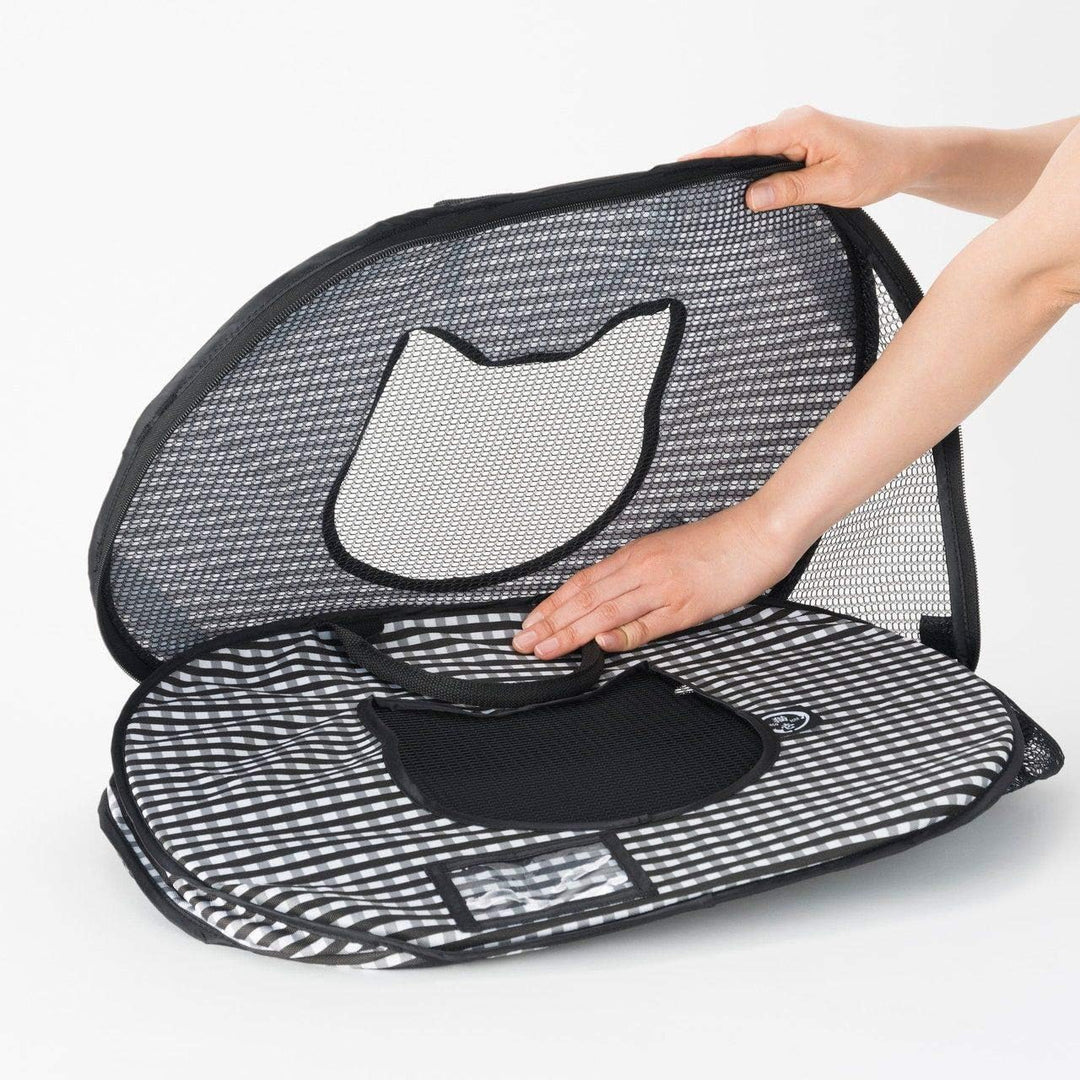 Necoichi Ultralite Transportbox für Katzen, 0,45 kg schwarz Träger, schwarz Träger
