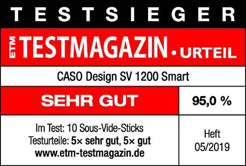 CASO SV 1200 Smart - Sous Vide Garer, schnelle Erhitzung dank leistungsstarken 1200 Watt, komplett w