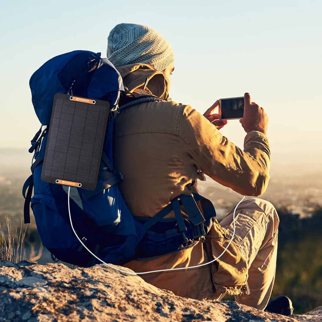 2Pcs SolarPanel mit USB Anschluss, 6W 5V Solarladegerät,IP67 Wasserdichtes USB solar Charger für DIY
