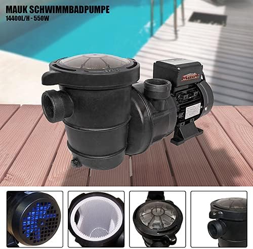 Mauk Schwimmbadpumpe 14400l/h 550W inkl Vorfiltereinsatz