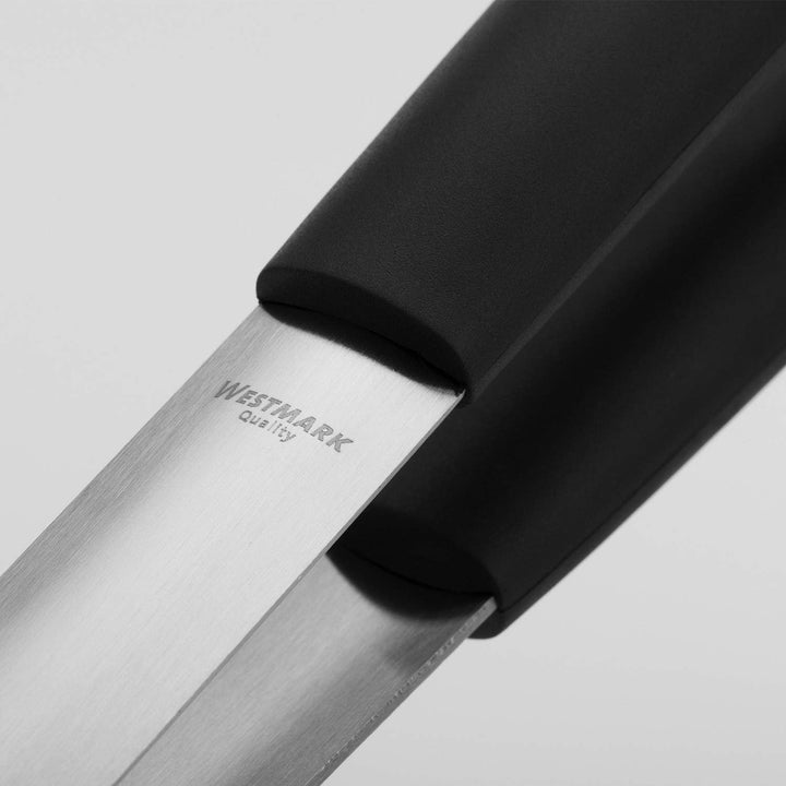 Westmark Grill-/Bratenzange, Länge: 40 cm, Rostfreier Edelstahl/Kunststoff, Farbe: Silber/Schwarz/Ro