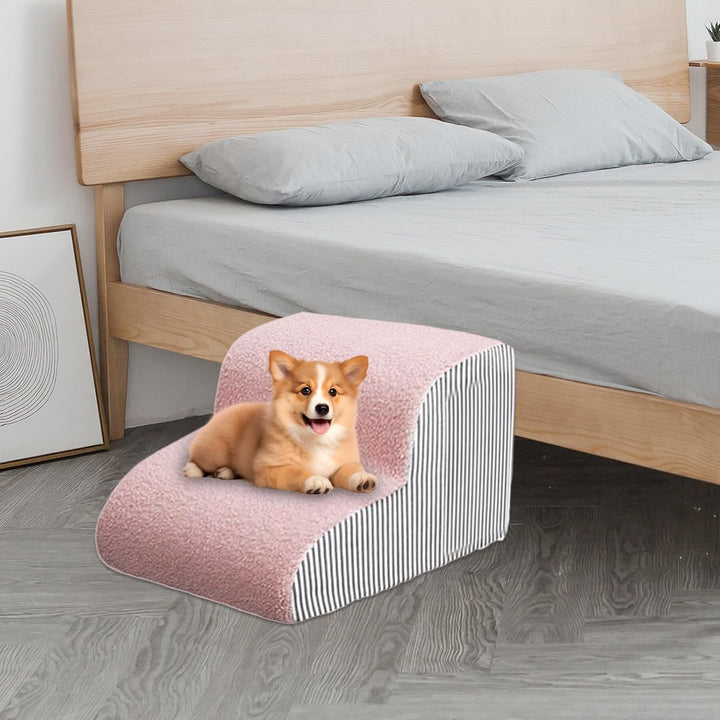 Hundetreppe - Breite Tierstufen Indoor Bett Rampe - Waschbarer Bezug rutschfeste Couch Leiter Für SU
