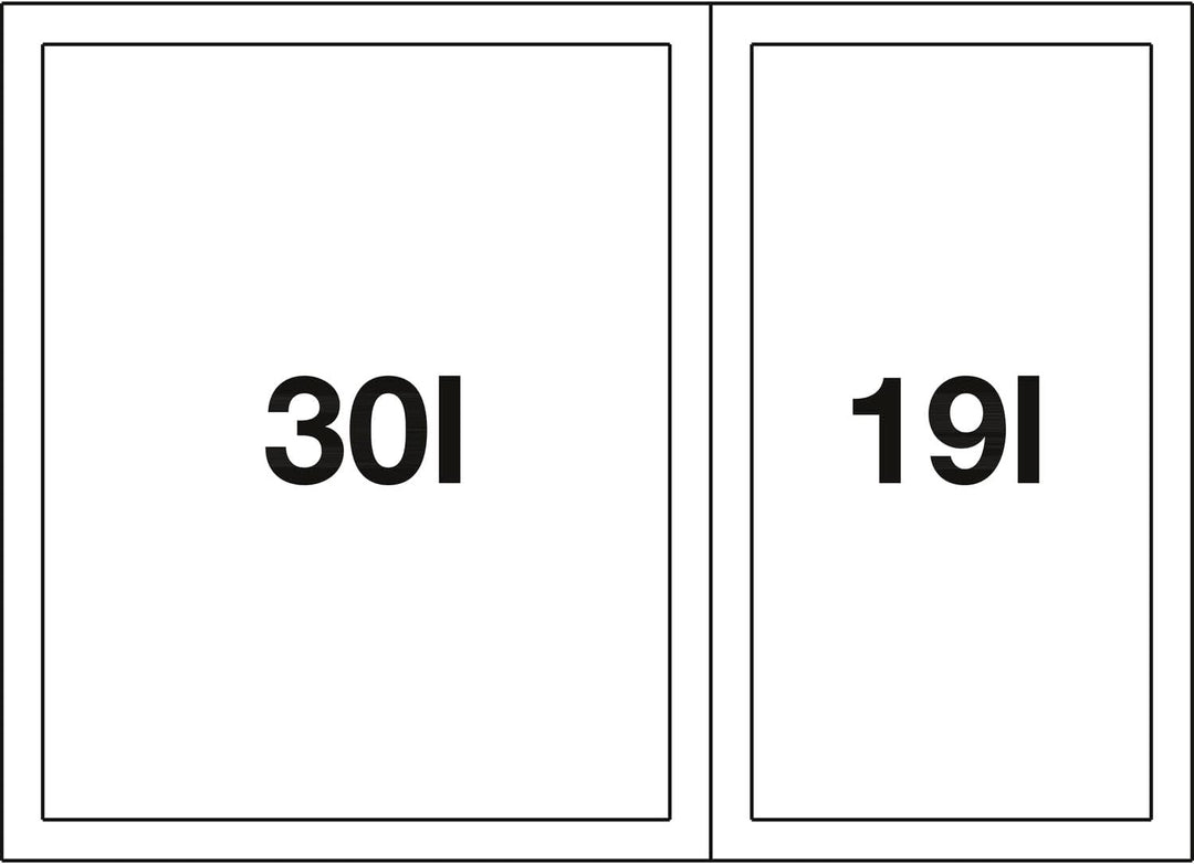 BLANCO Flexon II 60/2, Müllsystem für die Abfalltrennung in der Küche, mit 2 Mülleimern (30 l/19 l),