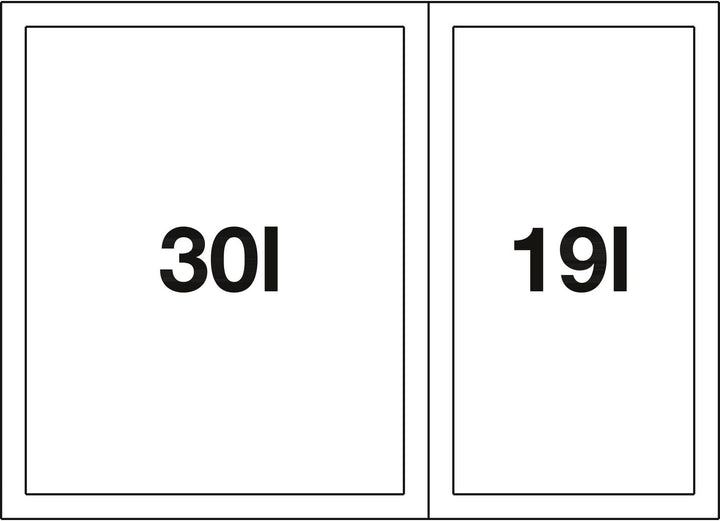 BLANCO Flexon II 60/2, Müllsystem für die Abfalltrennung in der Küche, mit 2 Mülleimern (30 l/19 l),