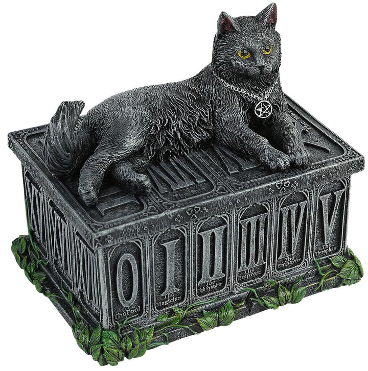 Nemesis Now, Tarot-Box des Wächters des Glücks, 17 cm, Schwarz, Kunstharz, Einheitsgrösse