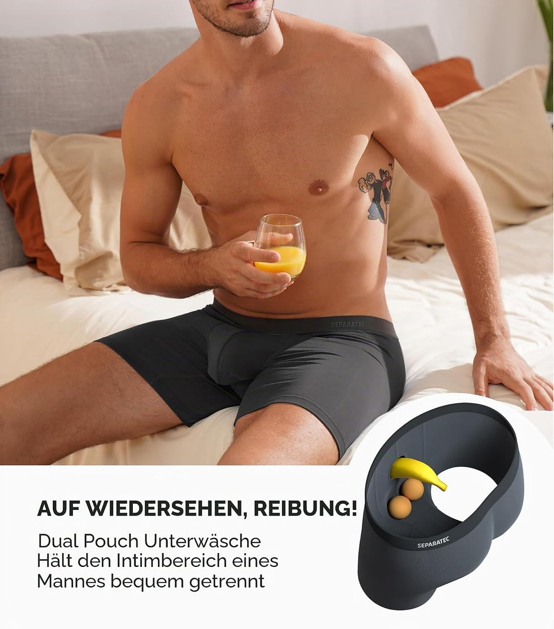 Separatec Herren Unterwäsche mit Zwei Beuteln Ultra Soft Micro Modal Atmungsaktive Unterhosen Boxer