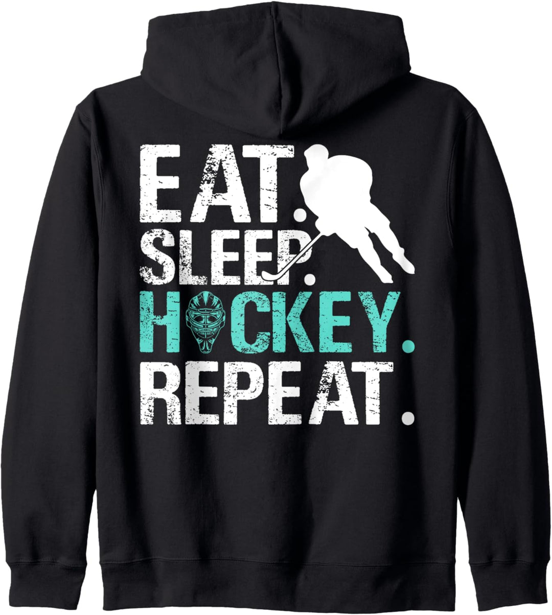 Eat Sleep Hockey Repeat Eishockey Kapuzenjacke