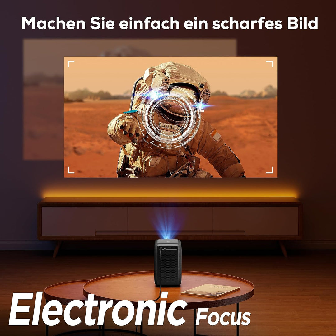 Beamer【Integriertes Netflix/YouTube/Prime Video】, Full HD 1080P 18000 Lumen, iZEEKER 4K Beamer WiFi