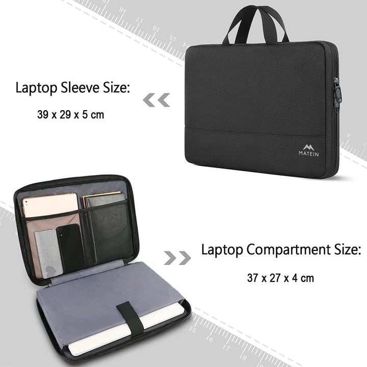MATEIN Laptophülle 15,6 Zoll, Laptop Hülle Wasserdicht Laptoptasche Schutzhülle mit Griff, Laptop Sl