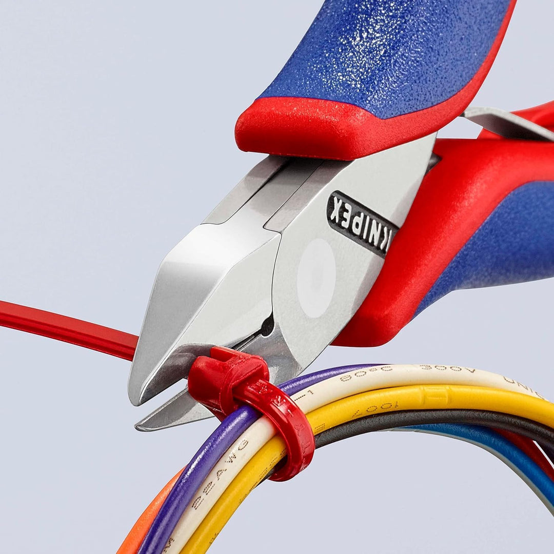 Knipex Elektronik-Seitenschneider mit Mehrkomponenten-Hüllen 115 mm (SB-Karte/Blister) 77 42 115 SB