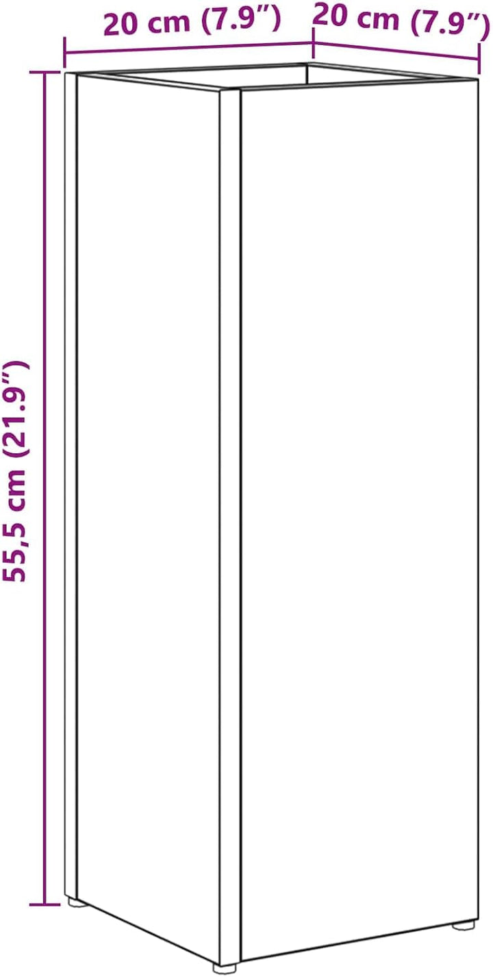 vidaXL Sonnenschirmhalter Sonoma-Grau 20 x 20 x 55,5 cm Holzwerkstoff Grau Sonoma 20 x 20 x 55,5 cm,