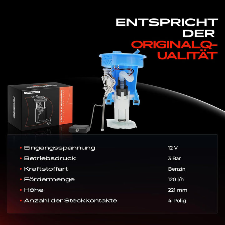 Frankberg Kraftstoffpumpe Benzinpumpe Kompatibel mit 3er E36 316i 318i 320i 323i 325i 328i M3 1.6L-3
