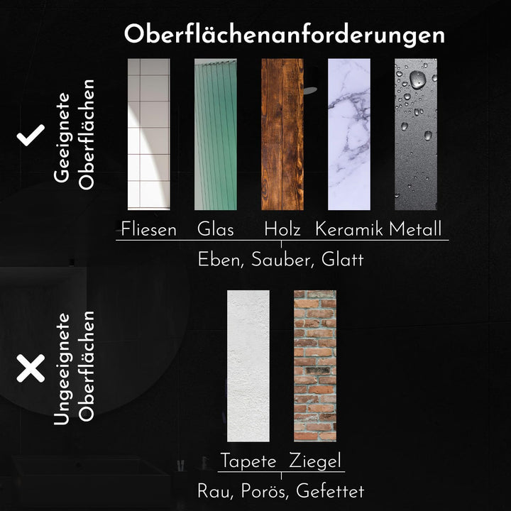 Bürstenking Handtuchhalter ohne Bohren – 39 cm – Selbstklebender Handtuchhalter – einarmige Halterun
