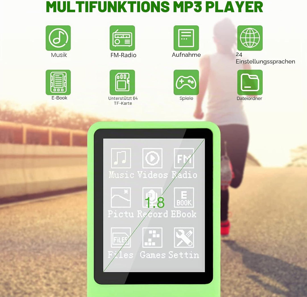 MP3-Player, MP3/MP4 digitaler Musik-Player, Lychee Upgrade, 8 GB, tragbarer HiFi-Sound, Musik-Player