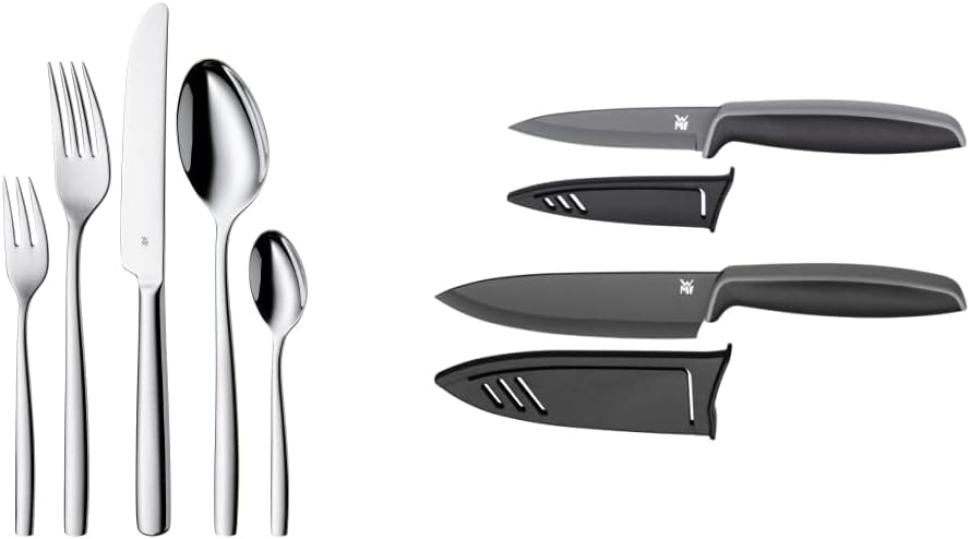 WMF Palma Edelstahl Besteck Set,30 teilig,spülmaschinenfest & Touch Messerset 2-teilig, Küchenmesser