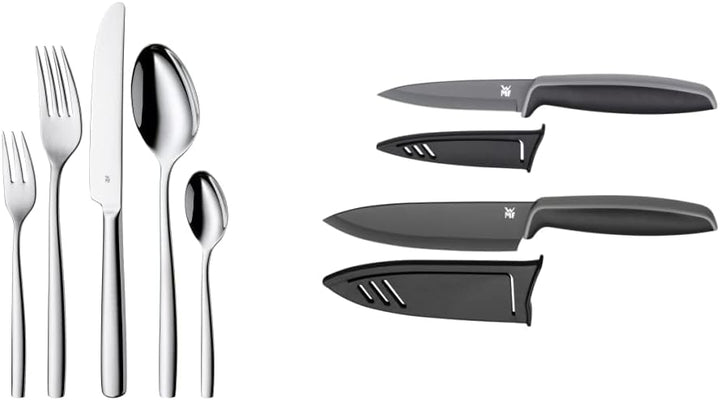 WMF Palma Edelstahl Besteck Set,30 teilig,spülmaschinenfest & Touch Messerset 2-teilig, Küchenmesser