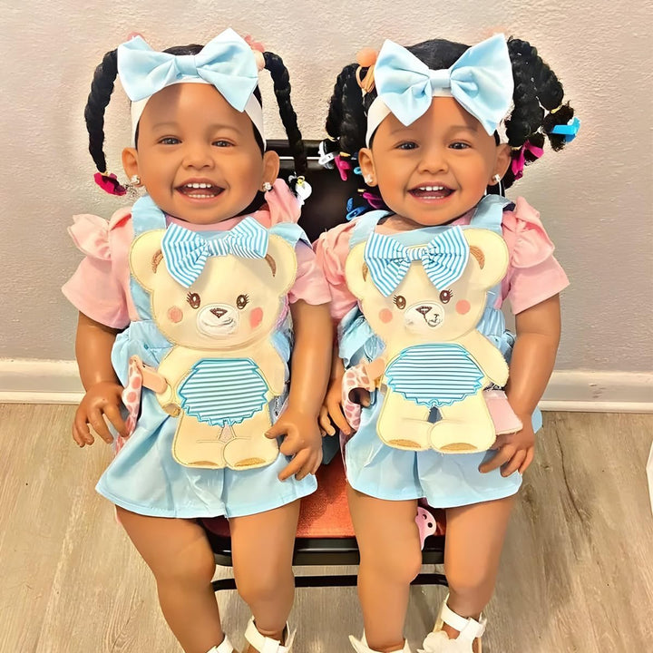 Neugeborenes Baby Mädchen Röcke Sets Kurzarm Rüschen Top + Bedrucktes Overalls Hosenträger Kleid + S