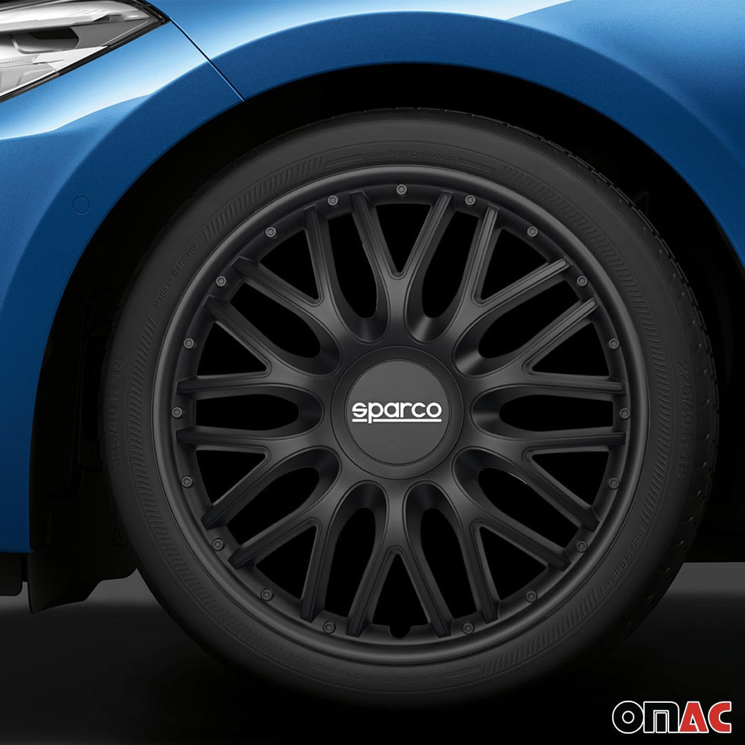 Sparco SPC1596BK Set Wheel Covers Roma 15-inch Black, Pulgadas ROMA 15 zoll SCHWARZ, ROMA 15 zoll SC