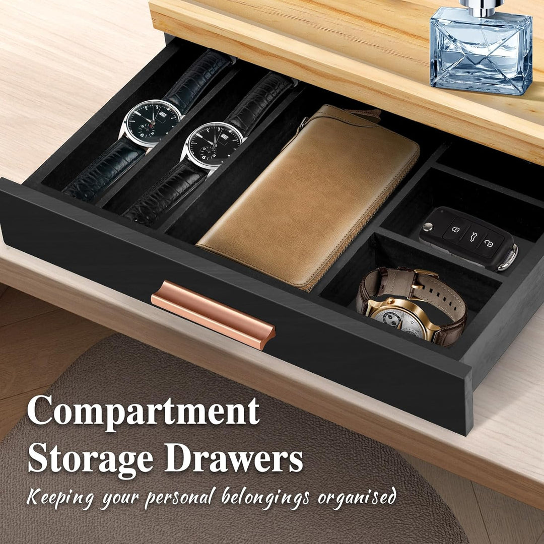 Köln Parfüm Organizer 4-Stufiger Display Ständer, Kosmetik Organiser mit Schublade und Verstecktem F