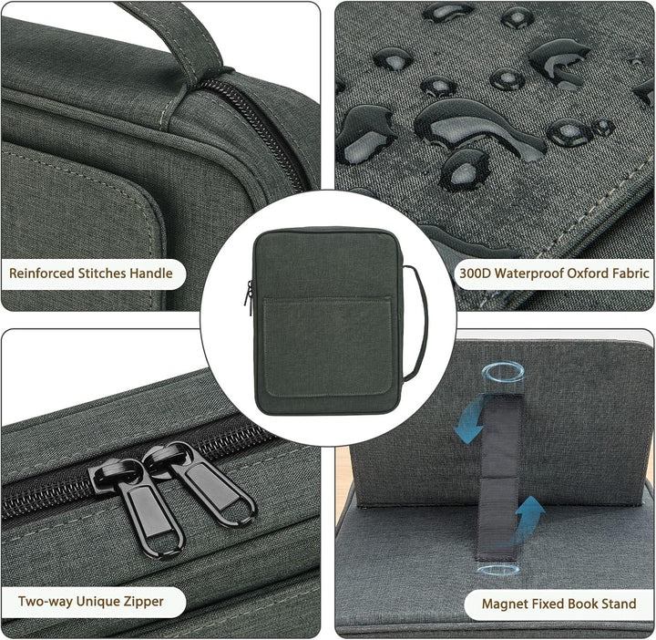Bibelhüllen für Männer und Frauen, Bibeltasche, Kirchentasche mit Buchständer, Bibeltasche mit Griff