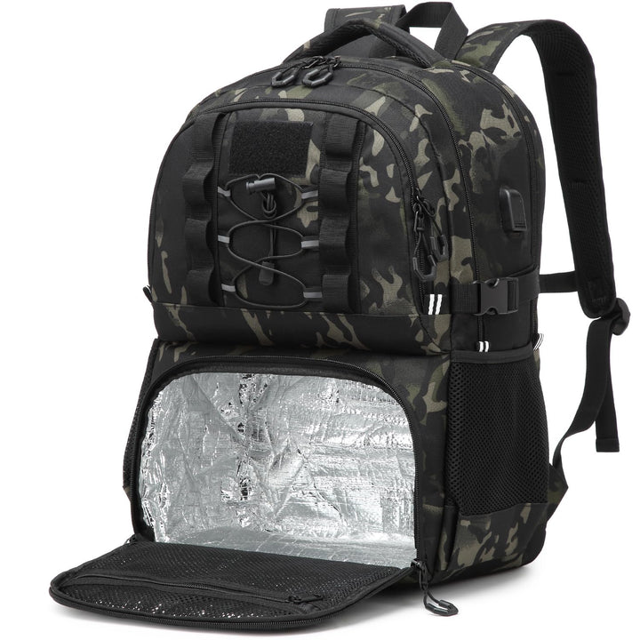 Herren Arbeit Rucksack mit Kühlfach 17 Zoll Laptop Rucksack mit USB Ladeanschluss Lunchrucksack für