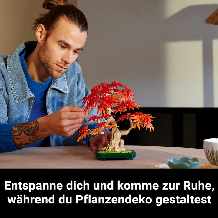 LEGO Botanicals Japanischer Roter Ahorn - Bonsai-Baum - Kunstpflanzen Set mit roten und orangefarben