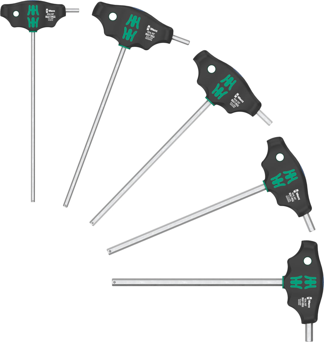 Wera 05136070001 454/5 HF SHK Set 1 Schraubendrehersatz Quergriff-Schraubendreher Hex-Plus mit Halte