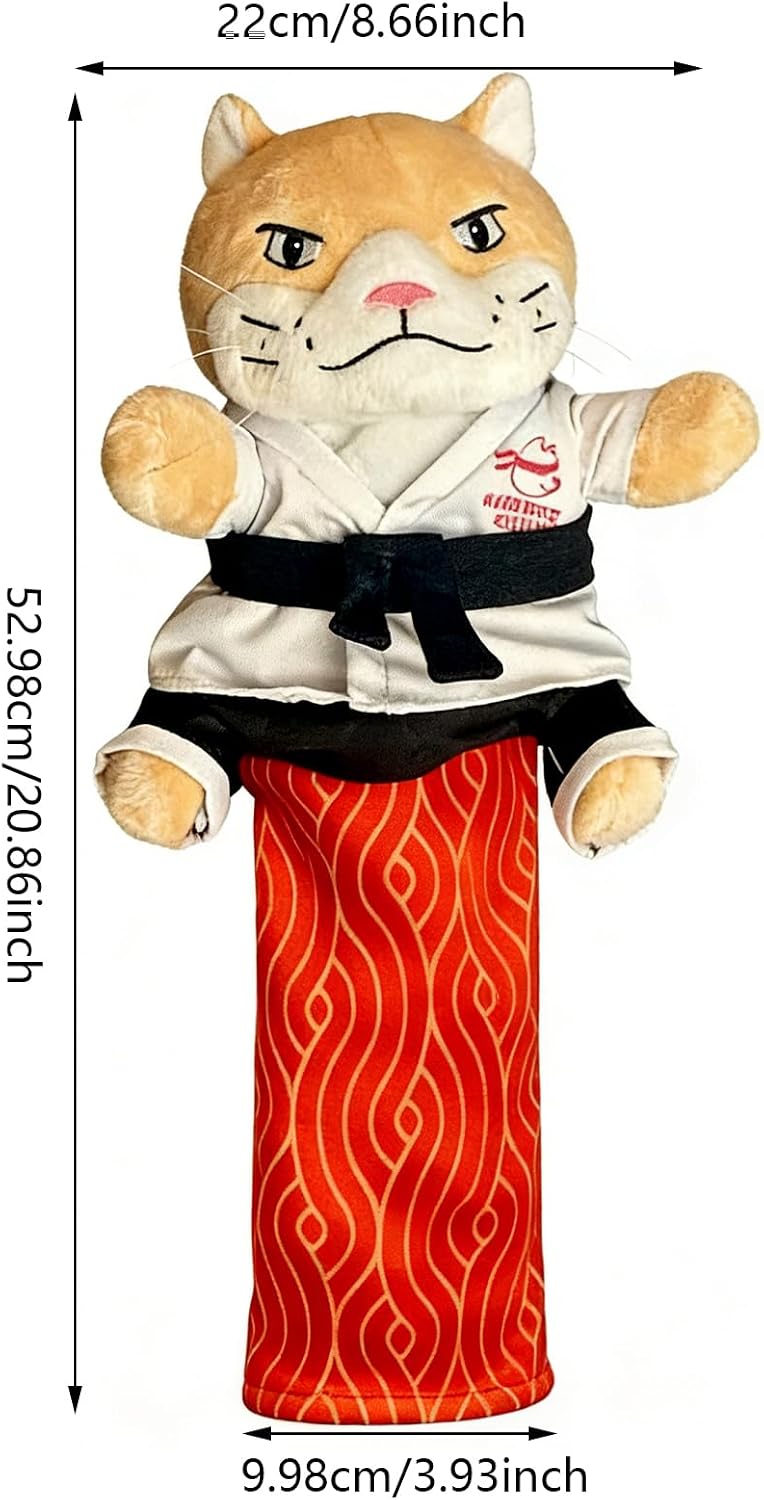 Handpuppe für Katzen mit Unterarmschutz, bewegliche Gliedmassen, 53 cm | Plüsch-Tierpuppe, weich und
