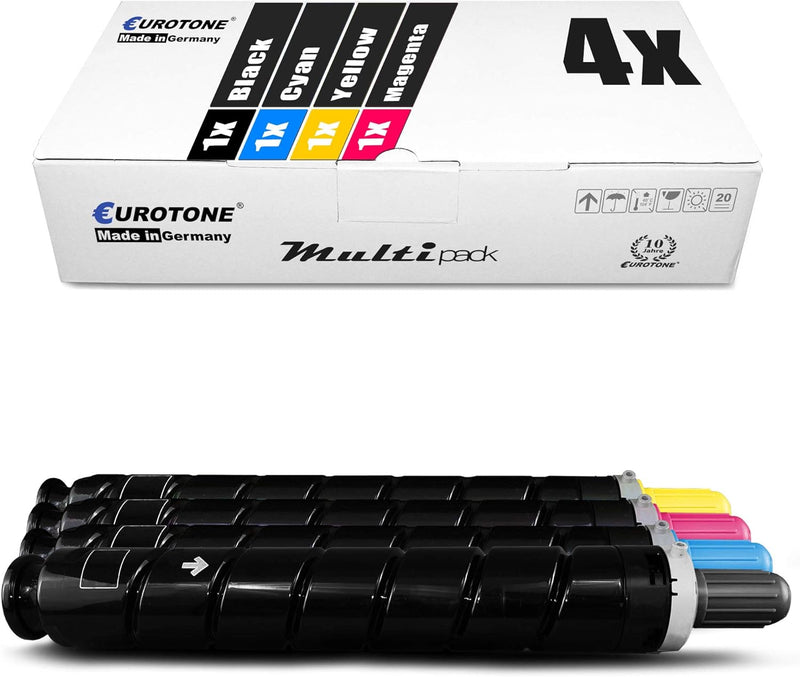 4X Eurotone Toner kompatibel für Canon IR-C 2020 2025 2030 2220 2225 2230 i L ersetzt C-EXV34 Set Se