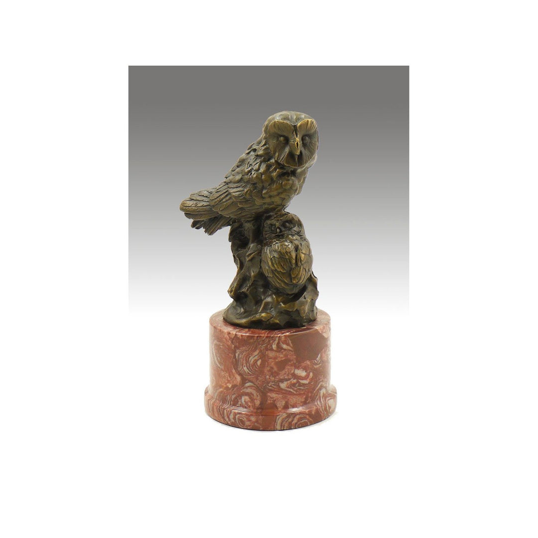Kunst & Ambiente - Tierskulptur aus Bronze - Zwei Eulen - signiert von Milo - Eule in Bronze - Eulen