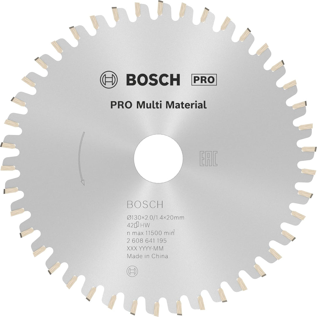 Bosch Professional 1x Kreissägeblatt Multi Material (für Multimaterial, Sägeblatt Ø 130 x 20/16 x 2,