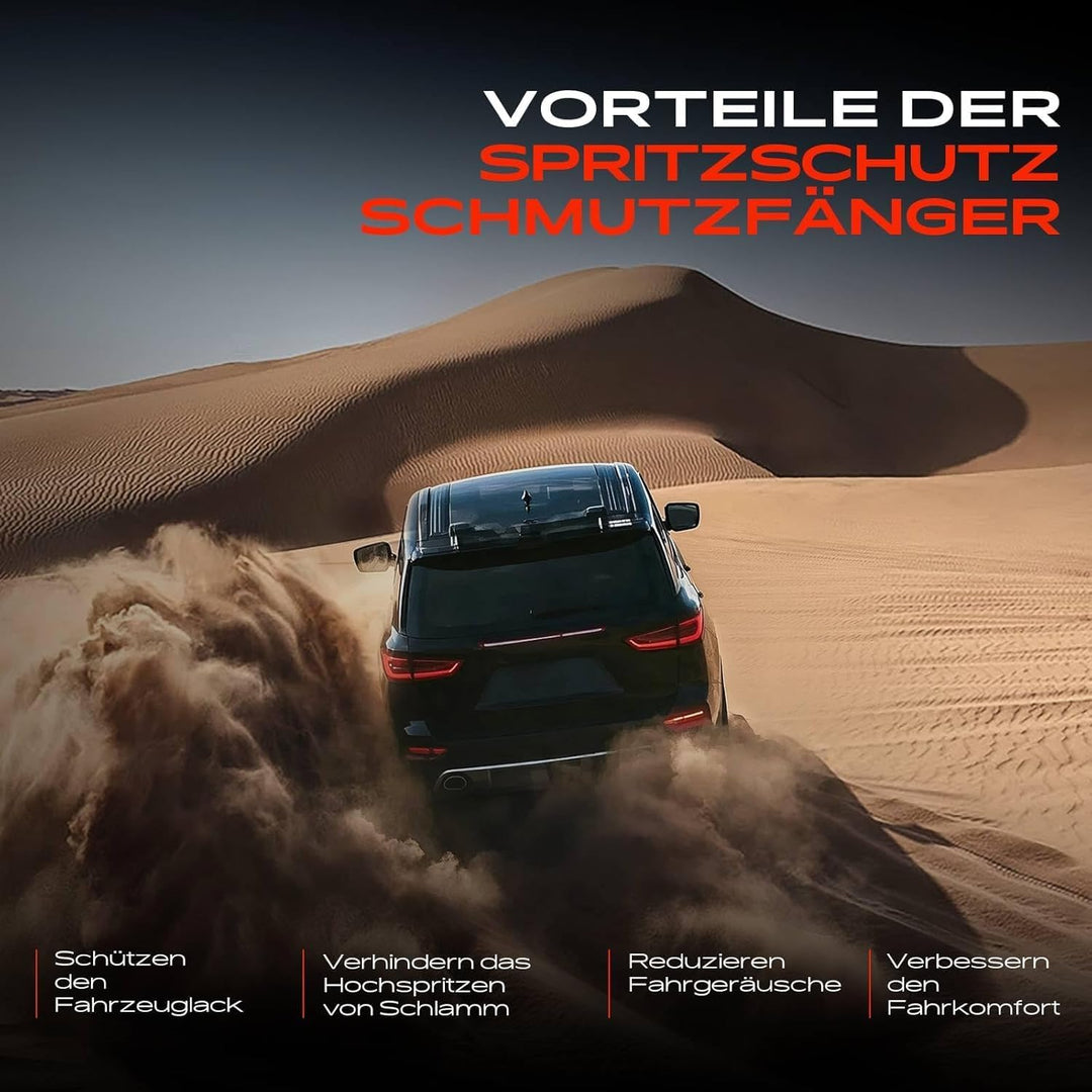 Frankberg 4X Universal Auto Schmutzfänger Spritzschutz Schneidbar Vorne Hinten Kompatibel mit Cabrio