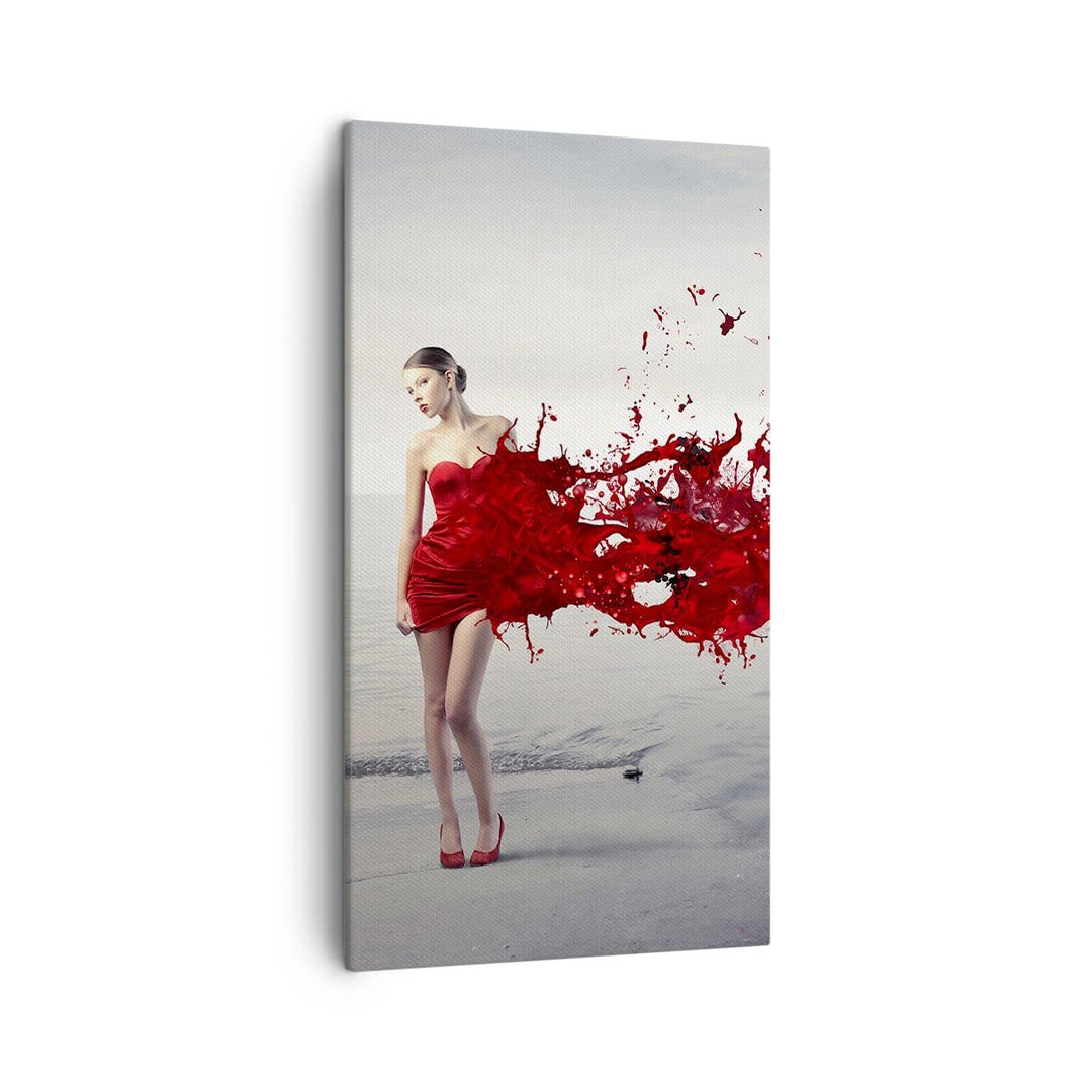 Bilder auf Leinwand Weiblich modell posieren nackt Leinwandbild mit Rahmen 45x80cm Wandbilder Dekora