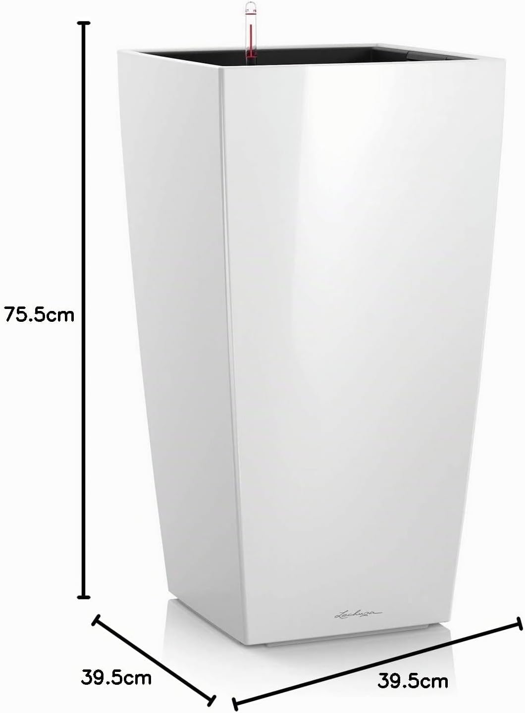 LECHUZA CUBICO Premium 40 weiss hochglanz 18191 39.5x39.5x75.5 cm Weiss Hochglanz, 39.5x39.5x75.5 cm