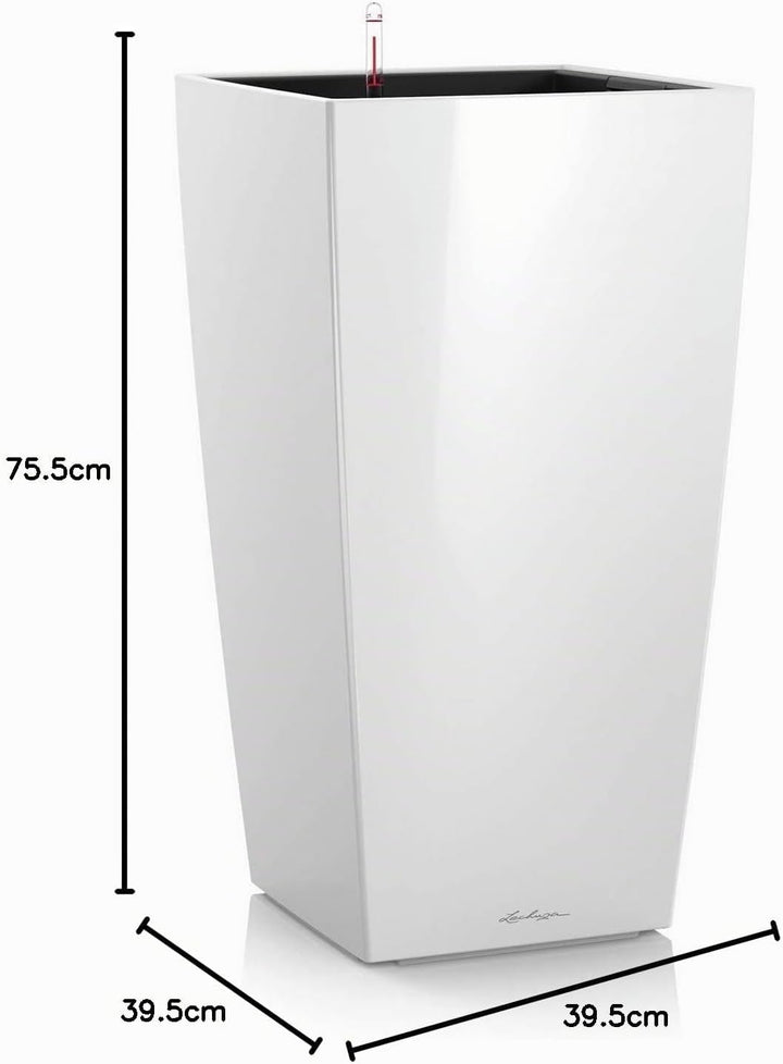 LECHUZA CUBICO Premium 40 weiss hochglanz 18191 39.5x39.5x75.5 cm Weiss Hochglanz, 39.5x39.5x75.5 cm