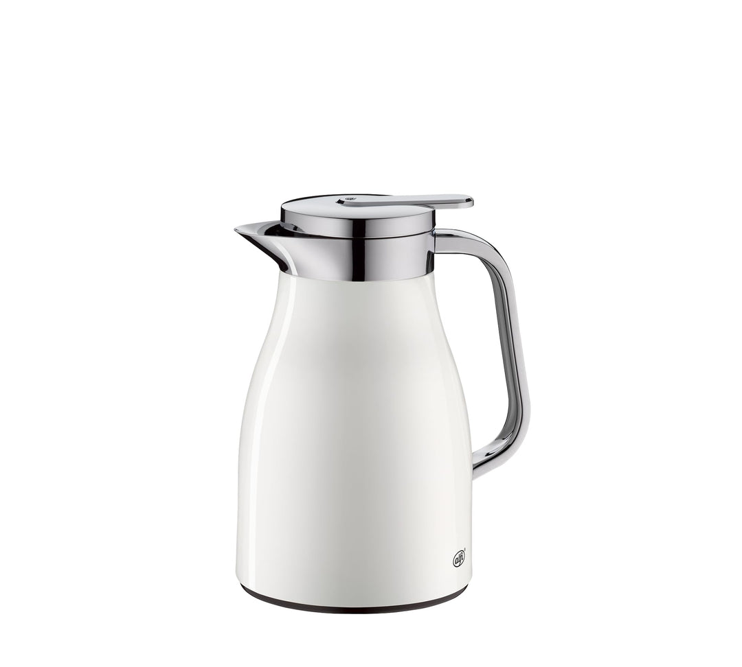alfi SKYLINE Isolierkanne 0,65 l, 12 h heiss, coconut white mat | 24 h kalt, Hartglaseinsatz, Edelst