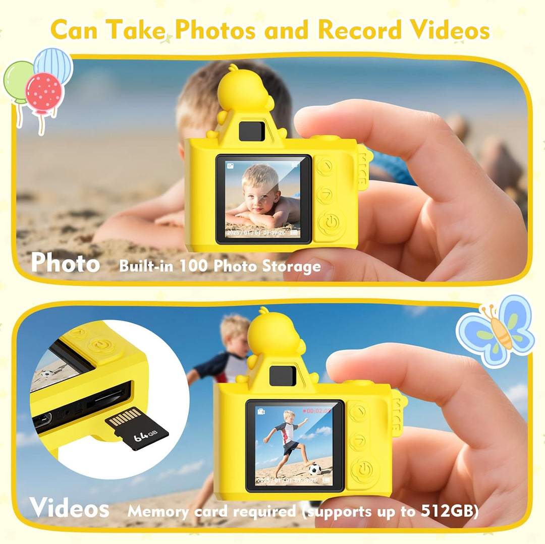 Mini Digitalkamera für Kinder – Maxmango 1,3 Zoll 1080P HD Retro Kamera, 64 GB Süsse Kinder Kamera S
