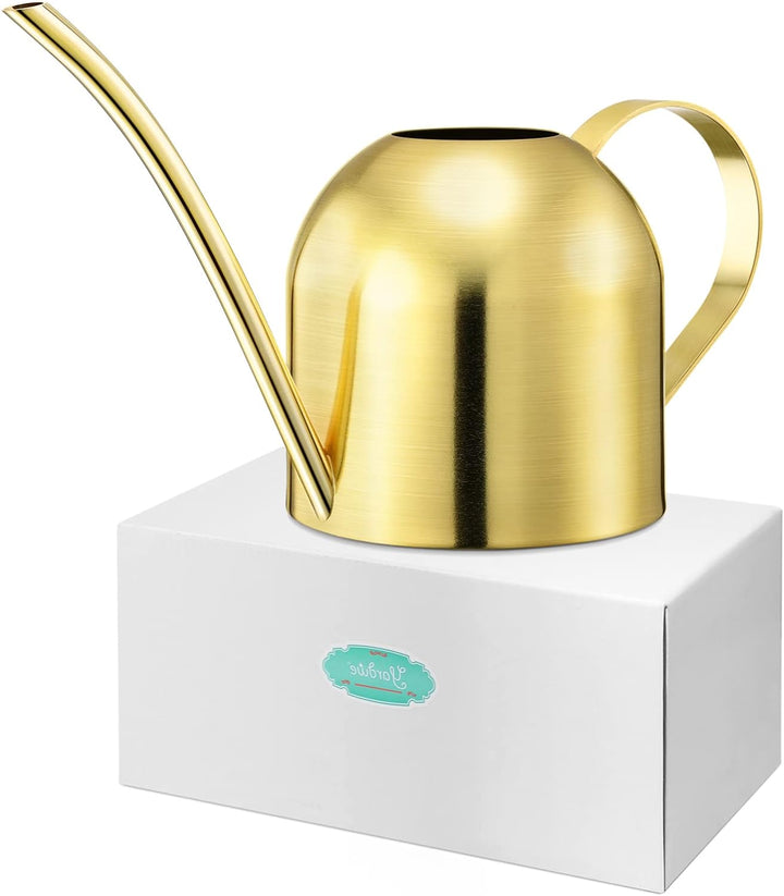 Yardwe Edelstahl Giesskanne 1000ml Giesskanne Blumengiesskanne Topf Garten Pflanzen Lange Tüllen Gie