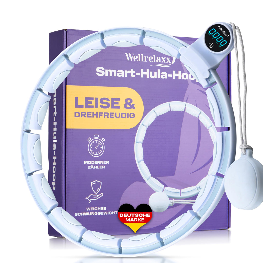 Smart Hula Hoop Testsieger leise und drehfreudig mit Zähler | Hula Hoop mit Gewicht Kugel | Hullahu