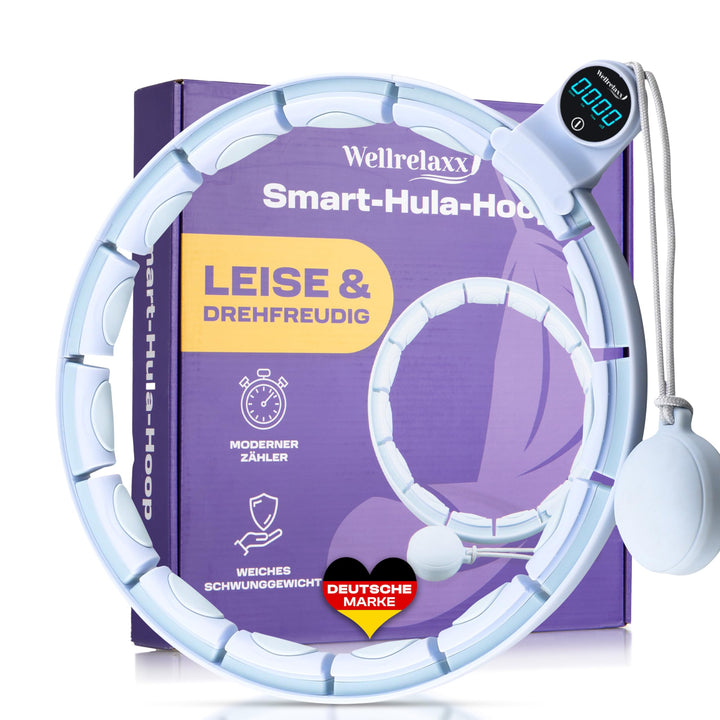 Smart Hula Hoop Testsieger leise und drehfreudig mit Zähler | Hula Hoop mit Gewicht Kugel | Hullahu
