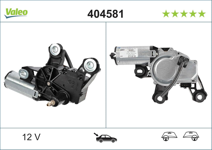 VALEO 404581 Wischermotor VALEO Heckwischermotor 404581 SKODA OCTAVIA