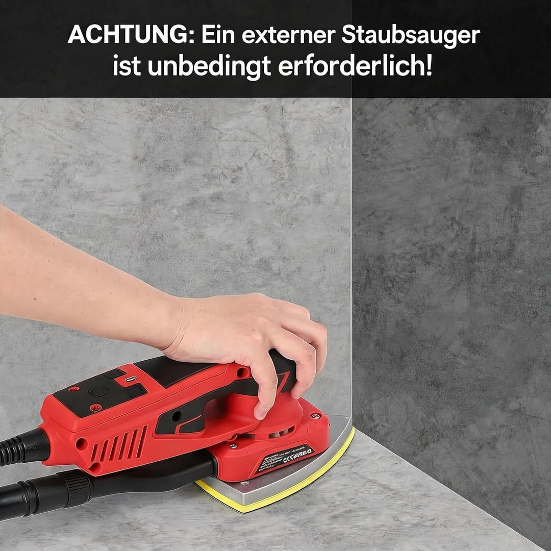 Bürstenloser Exzenterschleifer 150mm 350W, Profi Schleifmaschine Mit 2,5mm Exzenterhub & 10000 u/Min