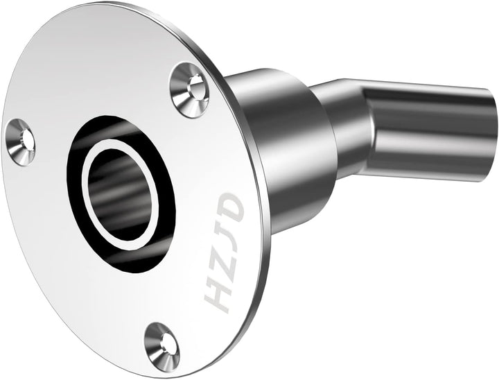 HZJD Durch Rumpf Auspuff Hautanpassung, 24mm Edelstahl 316, für Diesel Standheizungen Angled, Angled