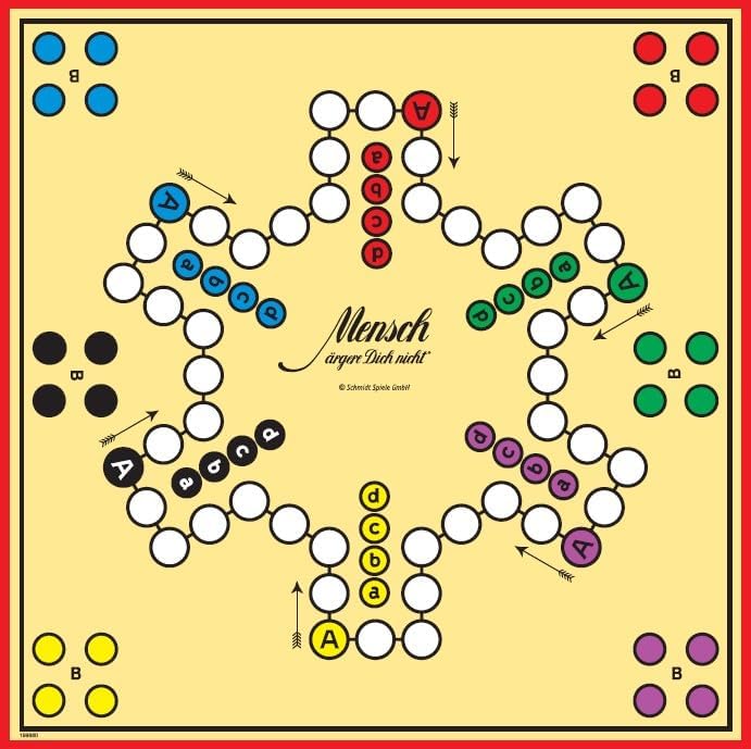 Schmidt Spiele 49021 Mensch ärgere Dich Nicht, Standardausgabe, Würfelspiel Klassisch, Klassisch