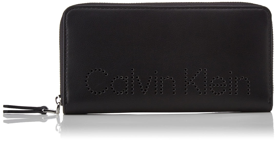 Calvin Klein Damen Set Reisezubehör-Dreifachgefaltete Brieftasche, Ck Black